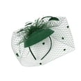 thumbnail image 2 of Chapeau à Plumes pour Femmes - Épingle à Cheveux Chapeau Cocktail Pilulier, 2 of 7