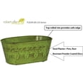 thumbnail image 3 of Robert Allen MPT01897 Fleur De Lis Series Metal Oval Planter Flower Pot, 10", Color Tansy Green, 3 of 8