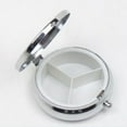 thumbnail image 1 of 1Pc small metal round rectangular silver tablet pill box container medicine, 1 of 7