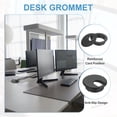 thumbnail image 3 of Desk Grommet 2", Plastic Desk Hole Cover Cable Grommet Cord Hole Cover Table Wire Organizer, Black 10 Pcs, 3 of 7