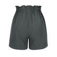 thumbnail image 7 of Women's Denim Shorts Womens Casual Solid Side Pockets Pants Shorts Elastic Waist Pockets Daily High Waist Shorts,Gray Women's Shorts XXL, 7 of 7