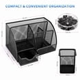 thumbnail image 2 of Multi-Functional 6 Compartments Office Desk Organizer Set Mesh Desktop Supplies, 2 of 5
