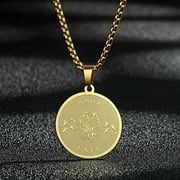 CXWIND Amor Fati Pendant Stoic Necklace Philosophy Pendant Memento Mori Necklace Stoic Gift for Men