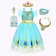 thumbnail image 1 of Vestido de jazmín de Disney, lámpara mágica de princesa de Aladino, disfraz de Cosplay de Halloween para fiesta de cumpleaños para niñas, ropa de Carnaval para niños, Vestidos 4T (etiqueta 120) Gao Jinjia LED, 1 of 2