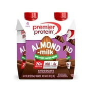 Premier Protein Almondmilk Non-Dairy Protein Shake, 20g Protein, 5g Sugar, 11 Fl oz, Chocolate, 4 Count