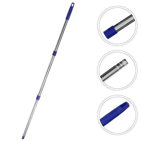 FOMIYES 1 Set Mop Replacement Pole with Three Section Stainless Steel Rod Floor Mop Accessory