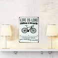 thumbnail image 4 of Life is Like Riding A Bicycle You Much Keep Moving, Metal Tin Sign, Vintage Art Poster Plaque Garage Home Wall Decor, 4 of 5