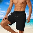 thumbnail image 4 of gbyLJF Men's Workout Running Shorts Quick Dry Beach Swim Trunks with Pockets Drawstring Elastic Waist Summer Shorts, 4 of 9
