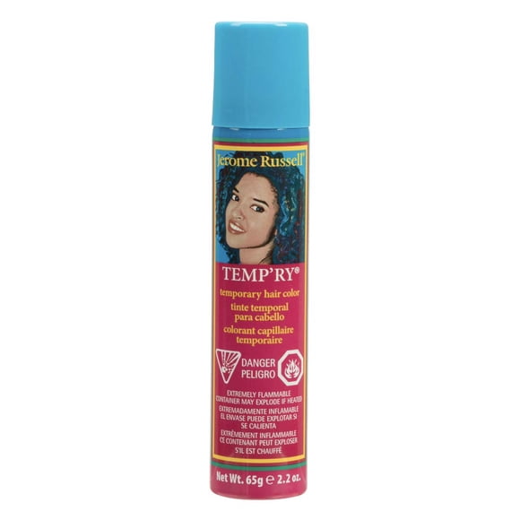 Jerome Russell Spray-On Temporal Vivid Hair Color - Vino tinto intenso de secado rápido no pegajoso tamaño de viaje tinte para el cabello 2.2 oz