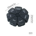 thumbnail image 3 of Weekly Pill Organizer, 1 Pack Portable Pill Box Medicine case 6 Colors (Seven Day) New Edition for Vitamin/Fish Oil/Pills/Supplements-Arthritis Friendly (Black), 3 of 5