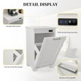 thumbnail image 4 of Tilt Out Trash Cabinet, 10-Gallon Trash Can Cabinet with Deodorising Function, Wooden Freestanding Garbage Can for Home and Kitchen Hidden Laundry Hamper, White, 4 of 7