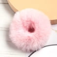 thumbnail image 2 of LQQBOX 2Pcs Pompoms Artificial Fur Hair Bobbles Elastic Hair Band Rope Wristband Ponytail Accessories Pink, 2 of 7