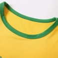 thumbnail image 6 of Trendfront Womens Brasil Flag Graphic Ringer Crop Top Crewneck Y2K Baby Tee Slim Fit Short Sleeve Going Out Casual Streetwear Shirt, 6 of 7