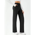 thumbnail image 2 of Pantalones de yoga DLOODA para mujer, pierna ancha y cintura alta con bolsillos, 2 of 6