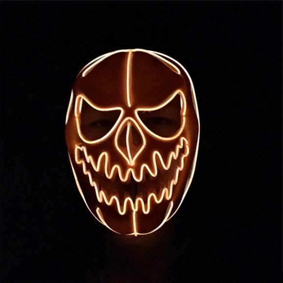 Cosplay Mask Pumpkin Head LED Full Face Costume Mask Head Mask for Halloween