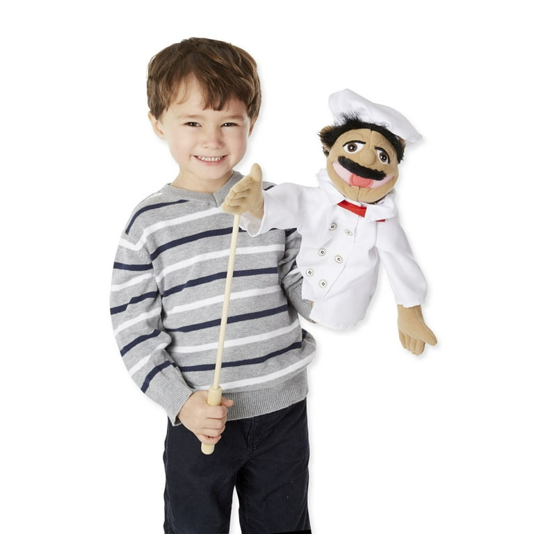 Melissa & Doug Chef Puppet with Detachable Wooden Rod (Puppets