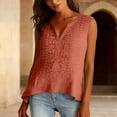 thumbnail image 5 of Kelon Tank Top for Women V Neck Boho Tops Work Blouses Business Casual Outfits Lightweight Shirt Casual Going Out Top, L, 5 of 6