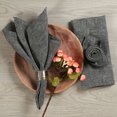 thumbnail image 3 of Fingercraft Cloth Napkins, 100% Linen Table Napkins, 20 in x 20 in, Set of 6, Charcoal, 3 of 4