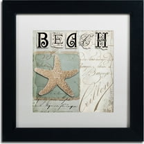 Trademark Fine Art "Beach Book II" Canvas Art by Color Bakery, White Matte, Black Frame