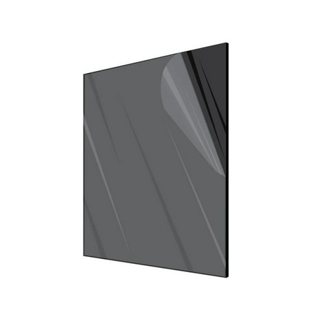 AdirOffice black opaque plexiglass acrylic sheet 24" x 24" x 1/8", black
