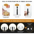 thumbnail image 3 of 3 Pack 10ml Refillable Perfume Atomizer, Bottom Filling Visible Travel Fragrance Bottle, Portable Mini Cologne Dispenser, Black Grey Silver, 3 of 8
