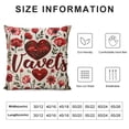 thumbnail image 5 of Qinduosi Happy Valentines Day Decorative Throw Pillow Cover Set of , Red White Holiday Outdoor Pillow, Gifts Cushion Home Decor, 5 of 5