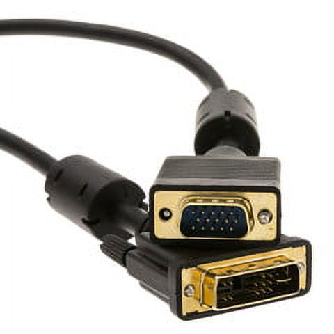 3 feet DVI-A to VGA Cable (Analog), Black, DVI-A Male to HD15 Male, DVI to VGA Monitor Cable, 1 meter, CableWholesale