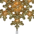 thumbnail image 6 of Northlight 9" Pre-Lit Gold Snowflake Christmas Tree Topper - Clear Lights, 6 of 6