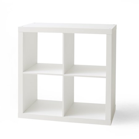 BETTER HOMES & GARDENS 4 CUBE STORAGE ORGANIZER, WHITE TEXTURE