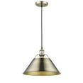 thumbnail image 2 of Yep by Golden Lighting Orwell 1-light 14in Pendant in Brushed Champagne Brass and Opal Glass, 2 of 7