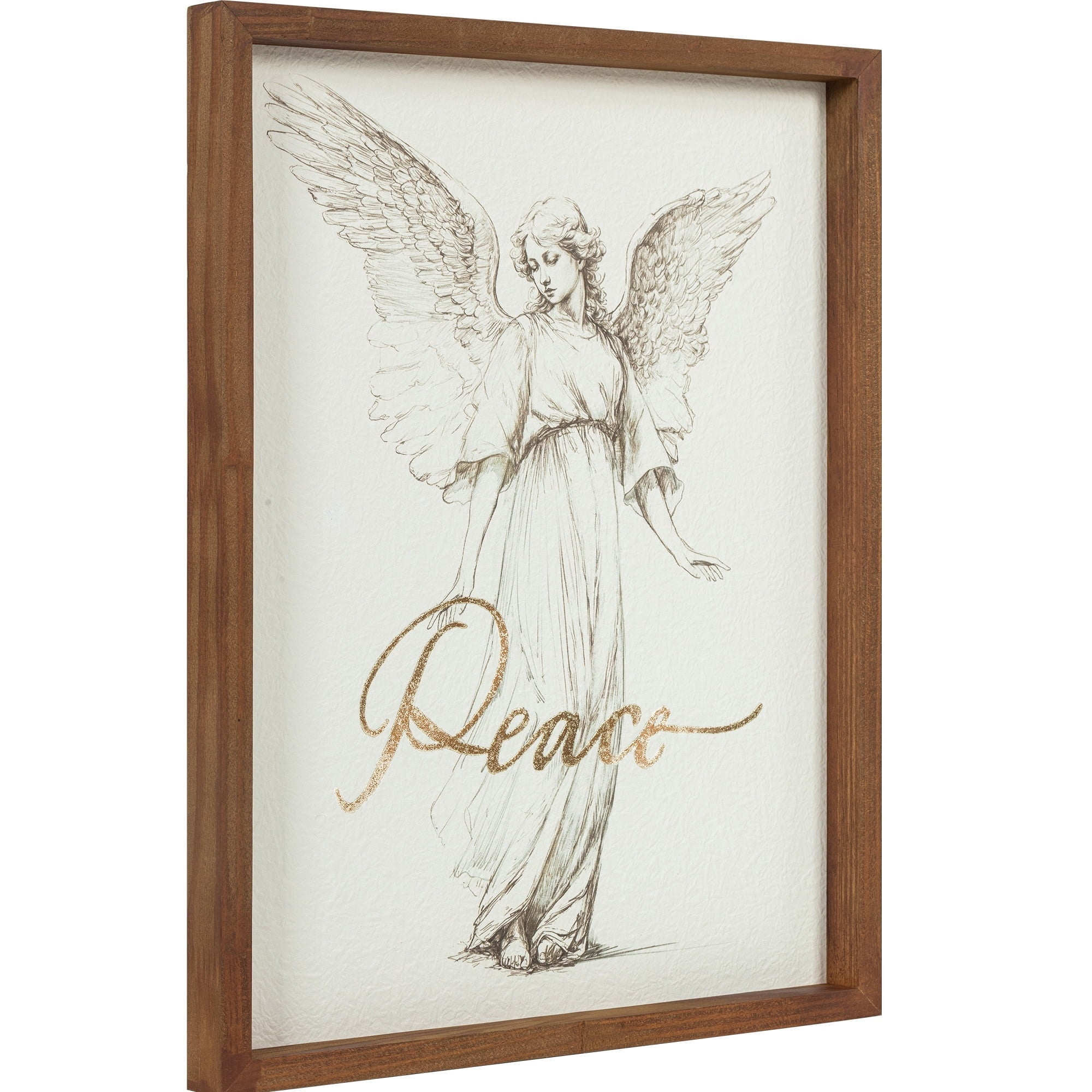 Angel of Peace Framed Christmas Wall Art, Multicolor, 12" x 16", by Holiday Time