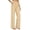 B Yellow, variant on Horkkom Womens Linen Pants Solid Color High Waisted Straight Leg Pants Summer Casual Dress Pants with Pockets L