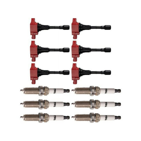 Ignition Coil and Spark Plug Kit 12 Piece - Compatible with 2009 - 2012 INFINITI G37 2010 2011