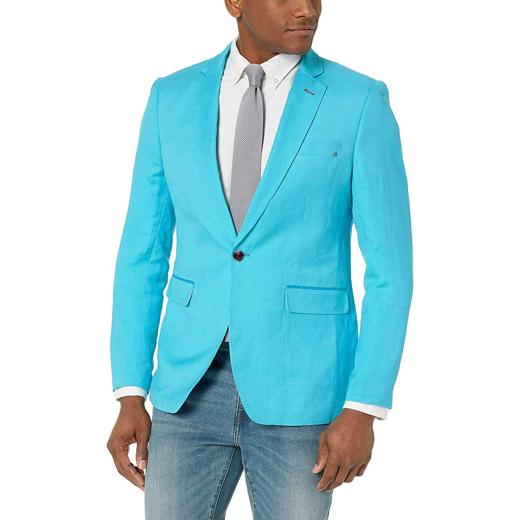 Azaro Uomo Blazer pour Hommes Slim Décontracté en Lin Veste de