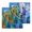 Blue, variant on Abstract Green Kitchen Dish Towels for Drying Dishes Set of 3, Painting Buildings Geometric Color Block Waffle Weave Microfiber Hand Tea Bathroom Towels Quick Dry & Absorbent Towel 15.7x23.6