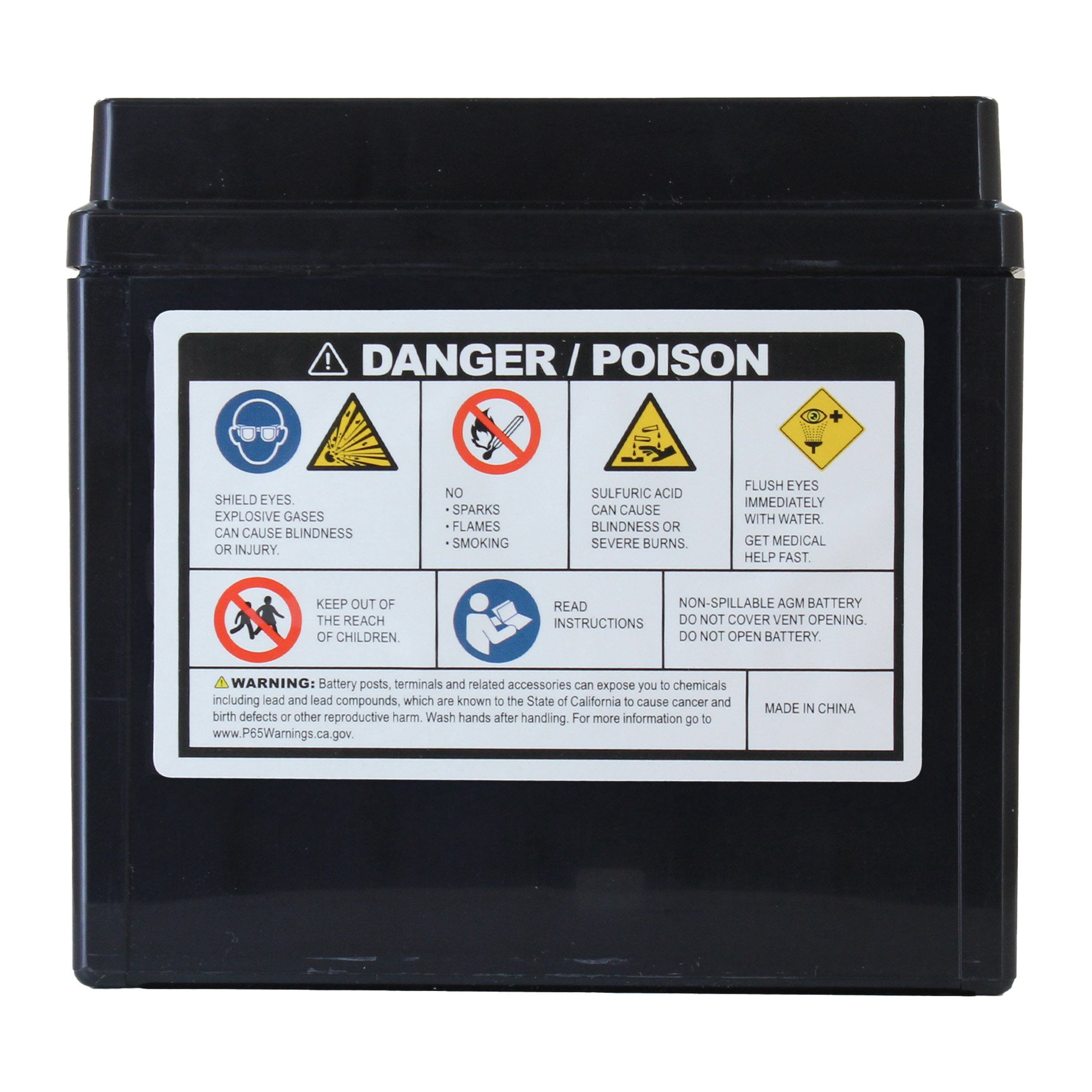 Factory Racing Parts FRX5L AGM Battery  Maintenance Free  Ready to Install - Compatible With ATVs, Motorcycles, and Scooters YTX5L-BS, BTX5L-BS