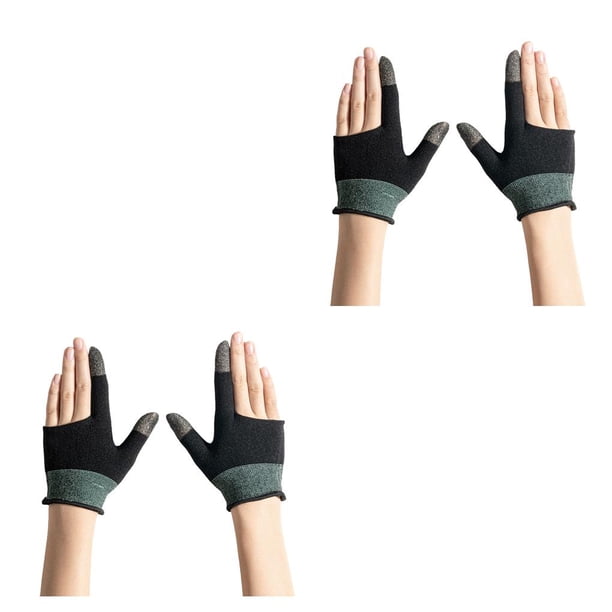 Sidaley 1 par de guantes para juegos móviles, guantes de Control táctil sensibles altamente conductivos, antideslizantes, transpirables, tamaño libre 2piezas