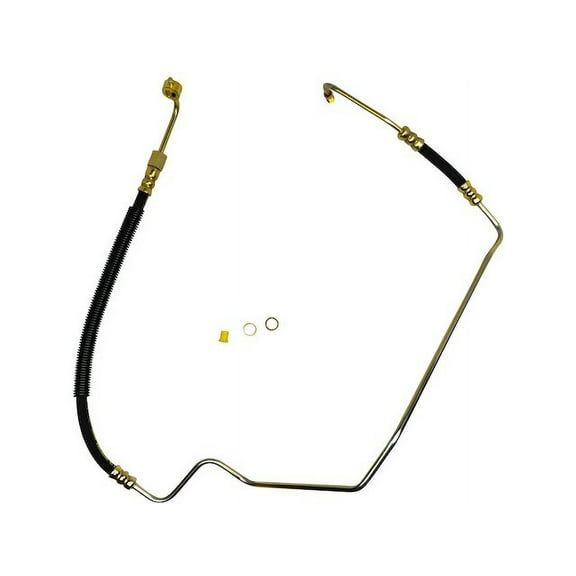 Pump To Gear Power Steering Pressure Line Hose Assembly - Compatible with 2000 - 2004 Nissan Frontier 3.3L V6 GAS 2001 2002 2003