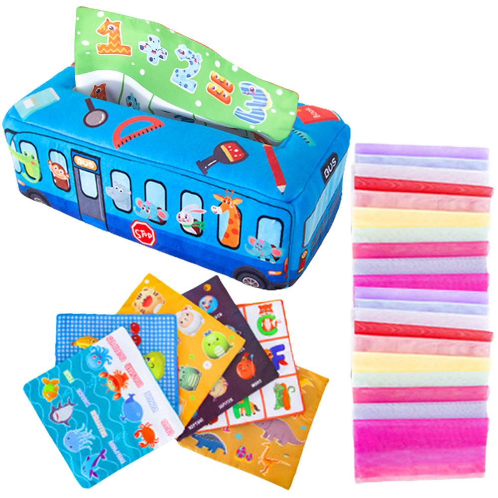 Famure Babies Tissue Box Toy Montessori Play for Infants and Toddlers