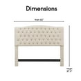 thumbnail image 3 of Elle Decor Celeste Queen Size Headboard Beige Weave, 3 of 7