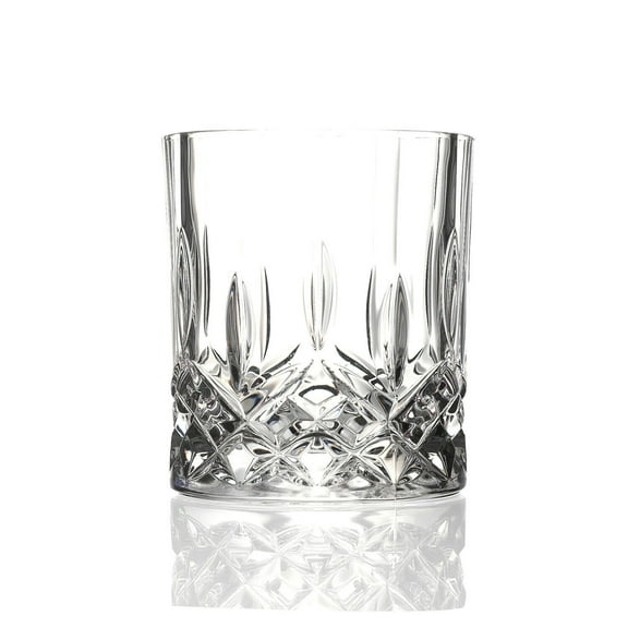 Modern and Classic RCR Opera Crystal Double Old Fashioned Glassware Set - 11 Oz Capacity, Set of 6 Glasses