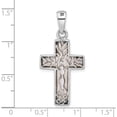 thumbnail image 4 of Sterling Silver Rhodium-Plated Reversible Mother Of Pearl Cross Pendant (Width 17.52) (Length 30.02) - Jbsp, 4 of 5