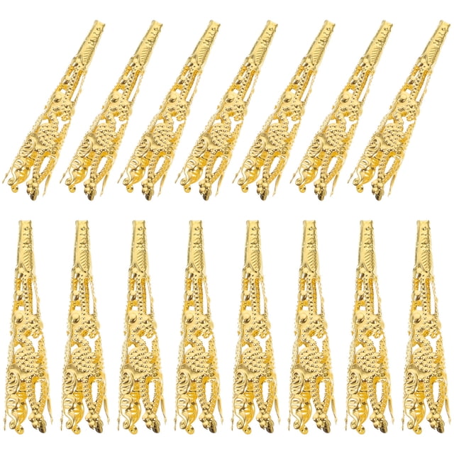 STRANDCHIC 120Pcs Metal Bead Caps with Trumpet Flower Design for Jewelry Making and Decoration