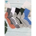 thumbnail image 6 of Deago 5 Pairs Men's Athletic Ankle Socks Low Cut Cushioned Comfort Cotton Running Socks Size 8-12 (White), 6 of 10