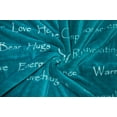 thumbnail image 6 of Chanasya Warm Hugs Positive Energy Healing Thoughts Super Soft Fleece Sherpa Comfort Caring Teal Blue Gift King Bed Blanket - Get Well Soon Gift for Women Men Patient - Teal King Blanket, 6 of 7