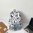 thumbnail image 2 of Fashion Backpack Butterfly Print Oxford Student Rucksacks for Travel (Black), 2 of 10
