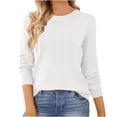 thumbnail image 2 of Timegrad Sweaters for Women Crewneck Long Sleeve Pullover Fall Casual Slim Fitting Comfy Tops Blouse, 2 of 3