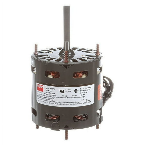Dayton HVAC Motor,1/20 HP,1550 rpm,115V,3.3 71633693M