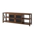 thumbnail image 6 of Farmhouse Glass Door TV Stand for TVs up to 80", Dark Walnut, 6 of 8