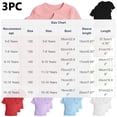 thumbnail image 3 of Mifsaly 3 Pack Girls Ribbed Knit T-Shirts Lettuce Trim Crewneck Short Sleeve Summer Tops Toddler Kids Slim Fit Cute Casual Basic Tee, 3 of 7